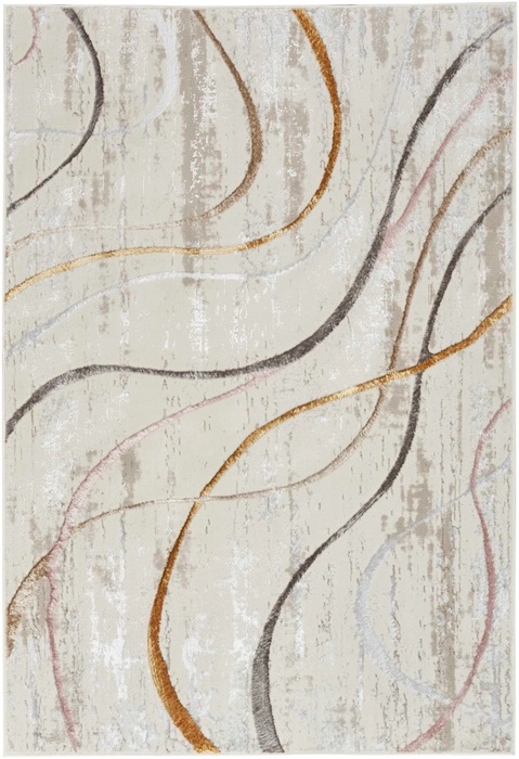 Contemporary & Transitional Rugs Glitz GLZ01 Ivory - Beige & Multi Machine Made Rug