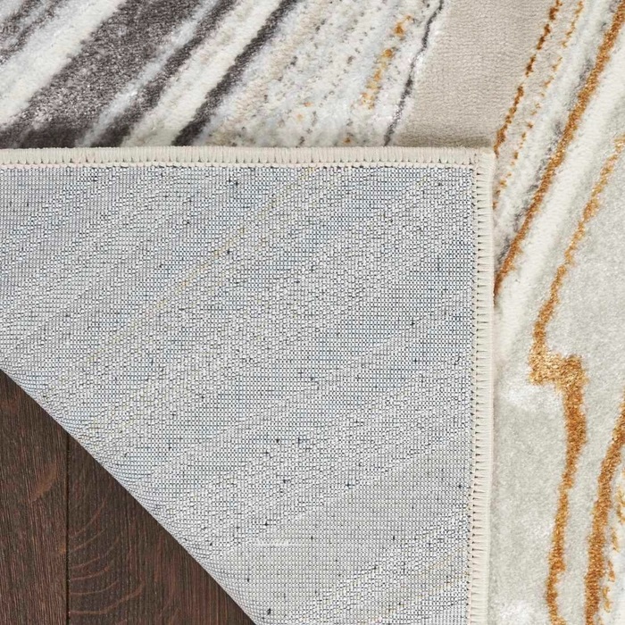 Contemporary & Transitional Rugs Glitz GLZ21 Lt. Grey - Grey & Lt. Gold - Gold Machine Made Rug