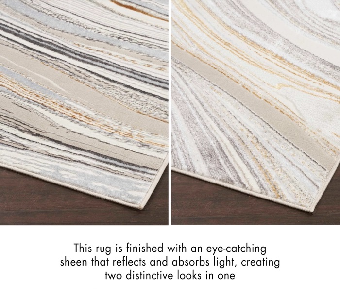 Contemporary Rugs & Transitional Rugs Glitz GLZ21 Lt. Grey - Grey & Lt. Gold - Gold Machine Made Rug
