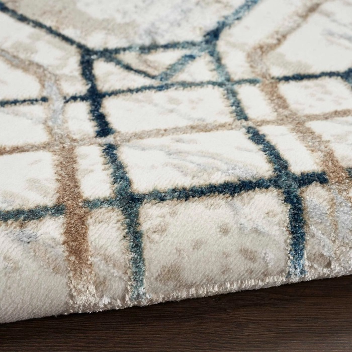 Contemporary & Transitional Rugs Glitz GLZ03 Ivory - Beige & Camel - Taupe Machine Made Rug