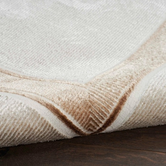 Casual Rugs & Solid Rugs Glitz GLZ08 Ivory - Beige Machine Made Rug