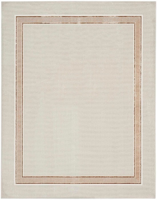 Casual & Solid Rugs Glitz GLZ08 Ivory - Beige Machine Made Rug