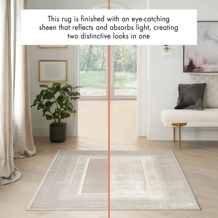 Casual Rugs & Solid Rugs Glitz GLZ07 Ivory - Beige & Camel - Taupe Machine Made Rug