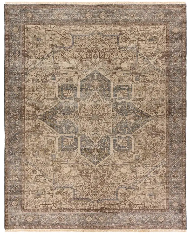 Antique Style Rugs Someplace In Time SPT23 Ivory - Beige & Lt. Blue - Blue Hand Knotted Rug