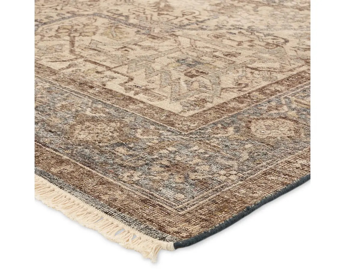 Antique Style Rugs Someplace In Time SPT23 Ivory - Beige & Lt. Blue - Blue Hand Knotted Rug