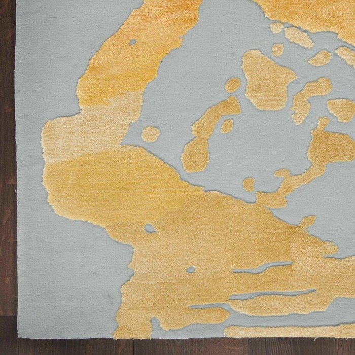 Contemporary Rugs & Transitional Rugs Prismatic PRS19 Lt. Grey - Grey & Lt. Gold - Gold Hand Tufted Rug