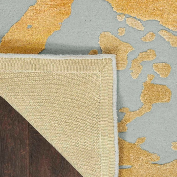 Contemporary Rugs & Transitional Rugs Prismatic PRS19 Lt. Grey - Grey & Lt. Gold - Gold Hand Tufted Rug