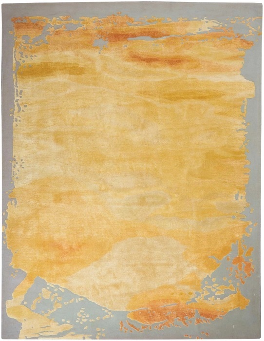 Contemporary Rugs & Transitional Rugs Prismatic PRS19 Lt. Grey - Grey & Lt. Gold - Gold Hand Tufted Rug