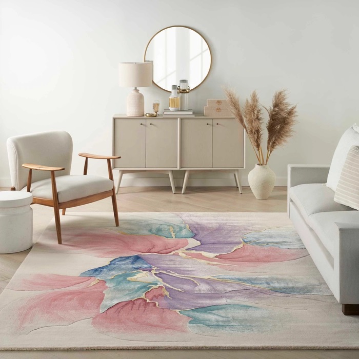 Contemporary Rugs & Transitional Rugs Prismatic PRS34 Ivory - Beige & Multi Hand Tufted Rug