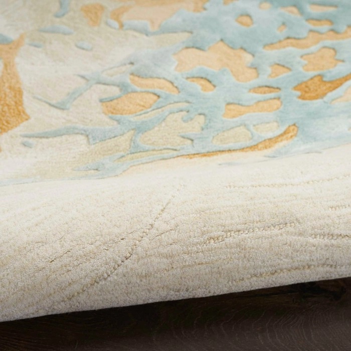Contemporary Rugs & Transitional Rugs Prismatic PRS36 Lt. Blue - Blue & Lt. Gold - Gold Hand Tufted Rug