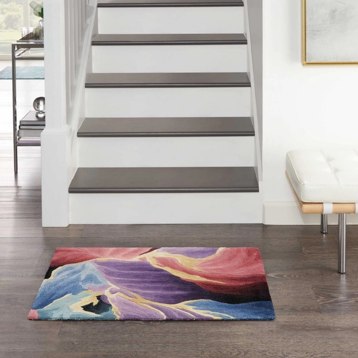 Contemporary & Transitional Rugs Prismatic PRS34 Black - Charcoal & Multi Hand Tufted Rug