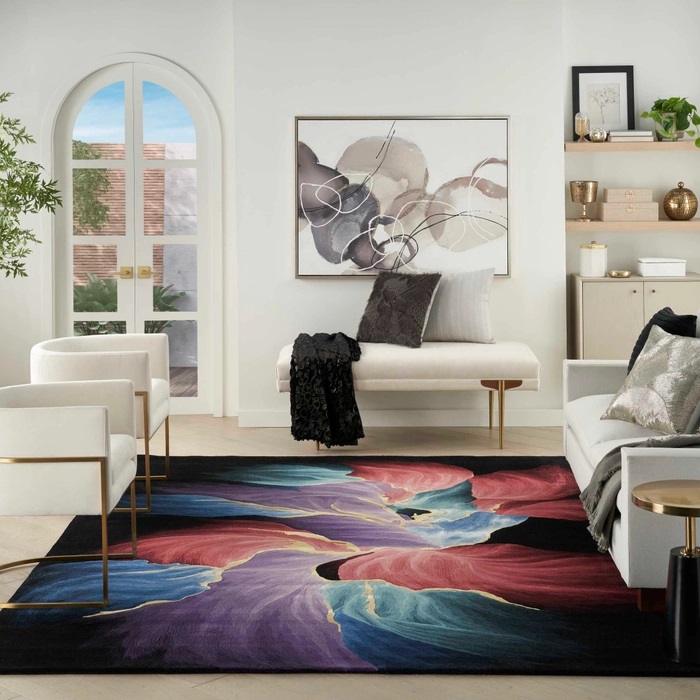 Contemporary Rugs & Transitional Rugs Prismatic PRS34 Black - Charcoal & Multi Hand Tufted Rug