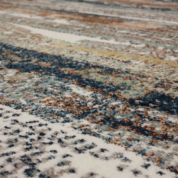 Contemporary & Transitional Rugs Epiphany Colorful Waves Robins Egg Lt. Blue - Blue & Multi Machine Made Rug