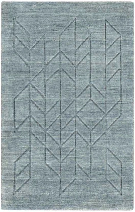 Casual Rugs & Solid Rugs Alessia ALE01 Lt. Blue - Blue Hand Crafted Rug