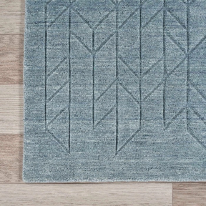 Casual Rugs & Solid Rugs Alessia ALE01 Lt. Blue - Blue Hand Crafted Rug