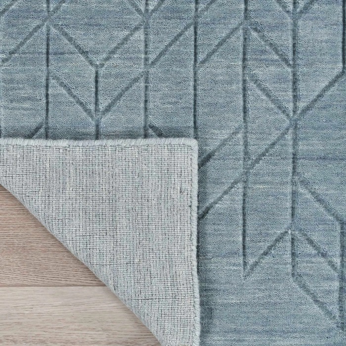Casual Rugs & Solid Rugs Alessia ALE01 Lt. Blue - Blue Hand Crafted Rug