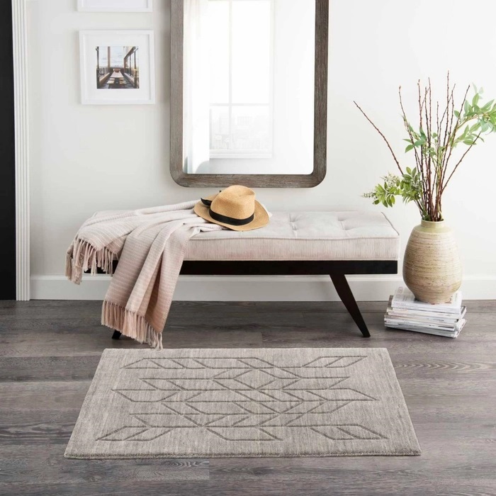 Casual & Solid Rugs Alessia ALE01GREY Lt. Grey - Grey Hand Crafted Rug