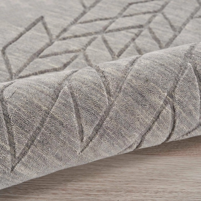 Casual Rugs & Solid Rugs Alessia ALE01GREY Lt. Grey - Grey Hand Crafted Rug
