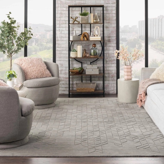Casual Rugs & Solid Rugs Alessia ALE01GREY Lt. Grey - Grey Hand Crafted Rug