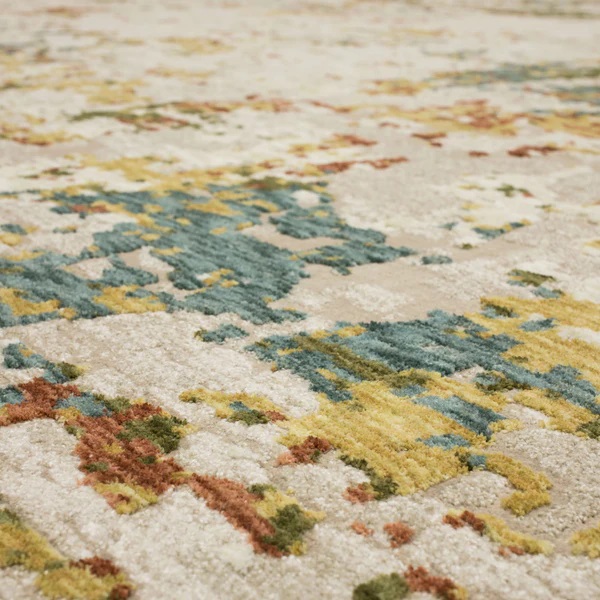 Contemporary & Transitional Rugs Memento Sentimental Beige Ivory - Beige & Multi Machine Made Rug