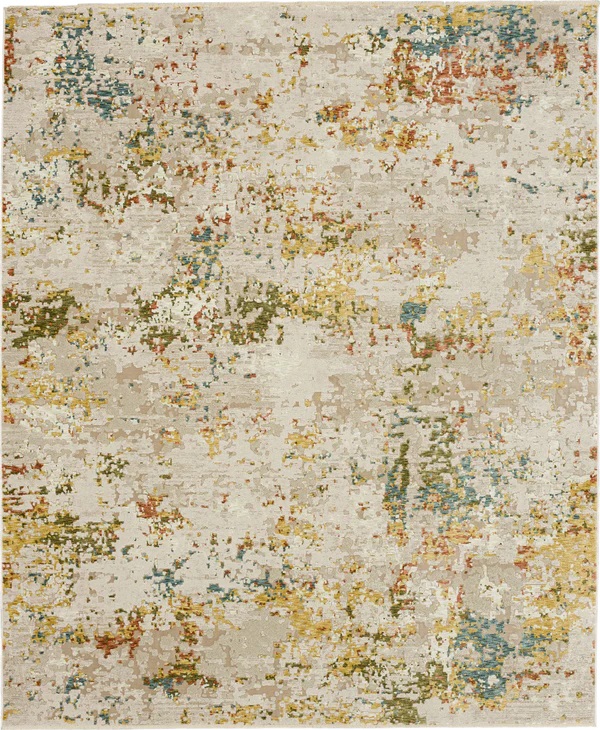 Contemporary & Transitional Rugs Memento Sentimental Beige Ivory - Beige & Multi Machine Made Rug