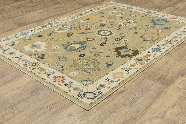 Oushak Rugs Francesca FR04E Camel - Taupe & Ivory - Beige Machine Made Rug