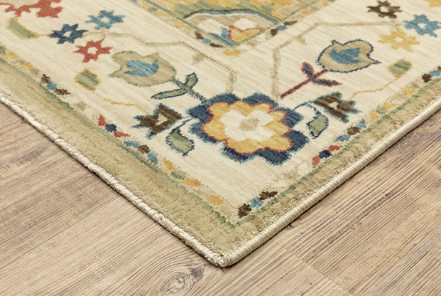 Oushak Rugs Francesca FR04E Camel - Taupe & Ivory - Beige Machine Made Rug