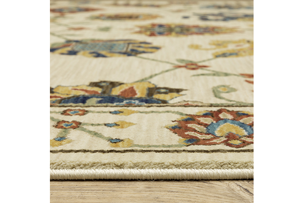 Oushak Rugs Francesca FR01G Ivory - Beige Machine Made Rug