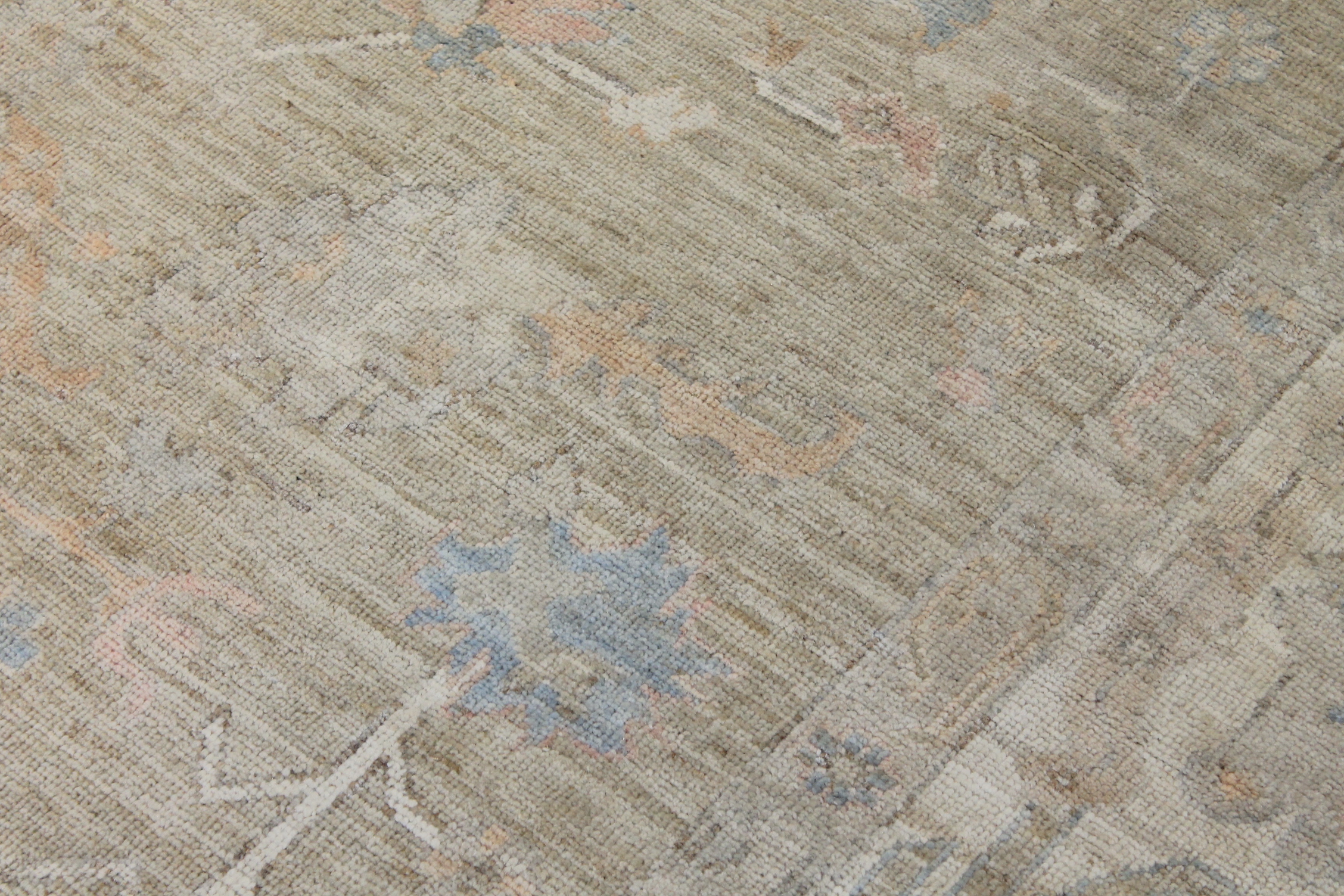 Oushak Rugs Nizam 028781 Camel - Taupe & Ivory - Beige Hand Knotted Rug