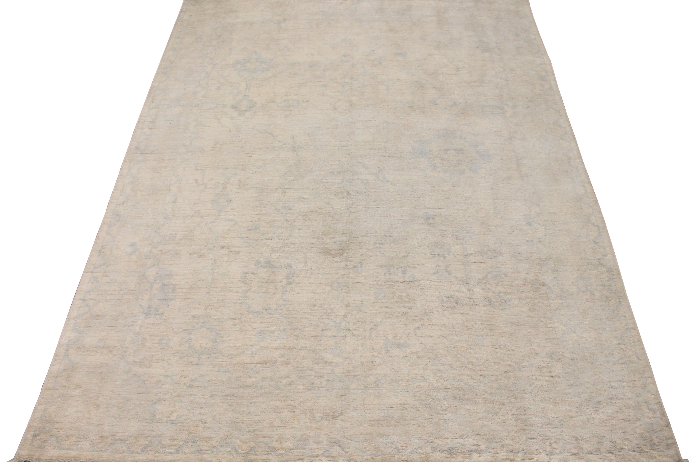 Oushak Rugs Nizam 028432 Ivory - Beige Hand Knotted Rug