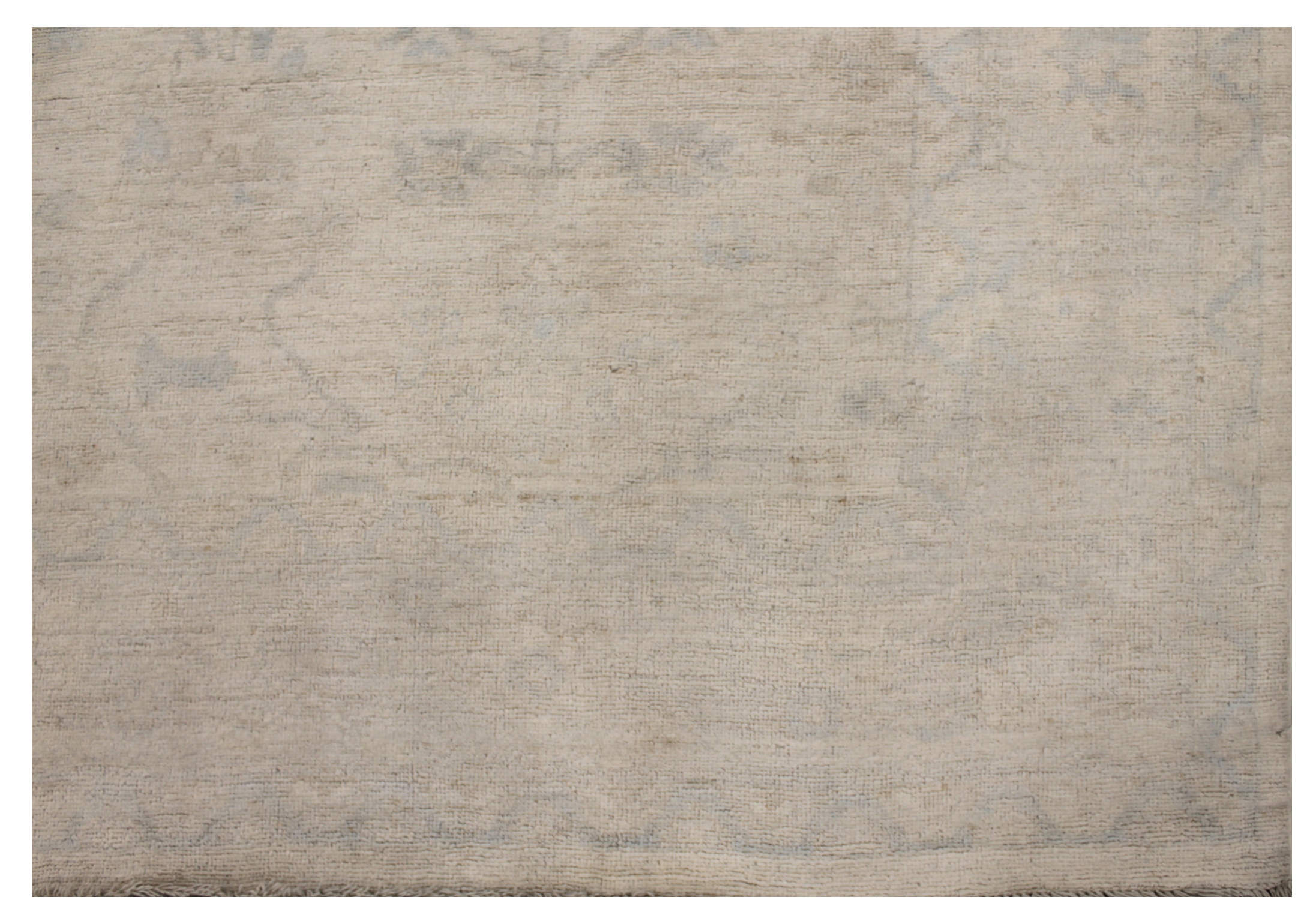 Oushak Rugs Nizam 028432 Ivory - Beige Hand Knotted Rug