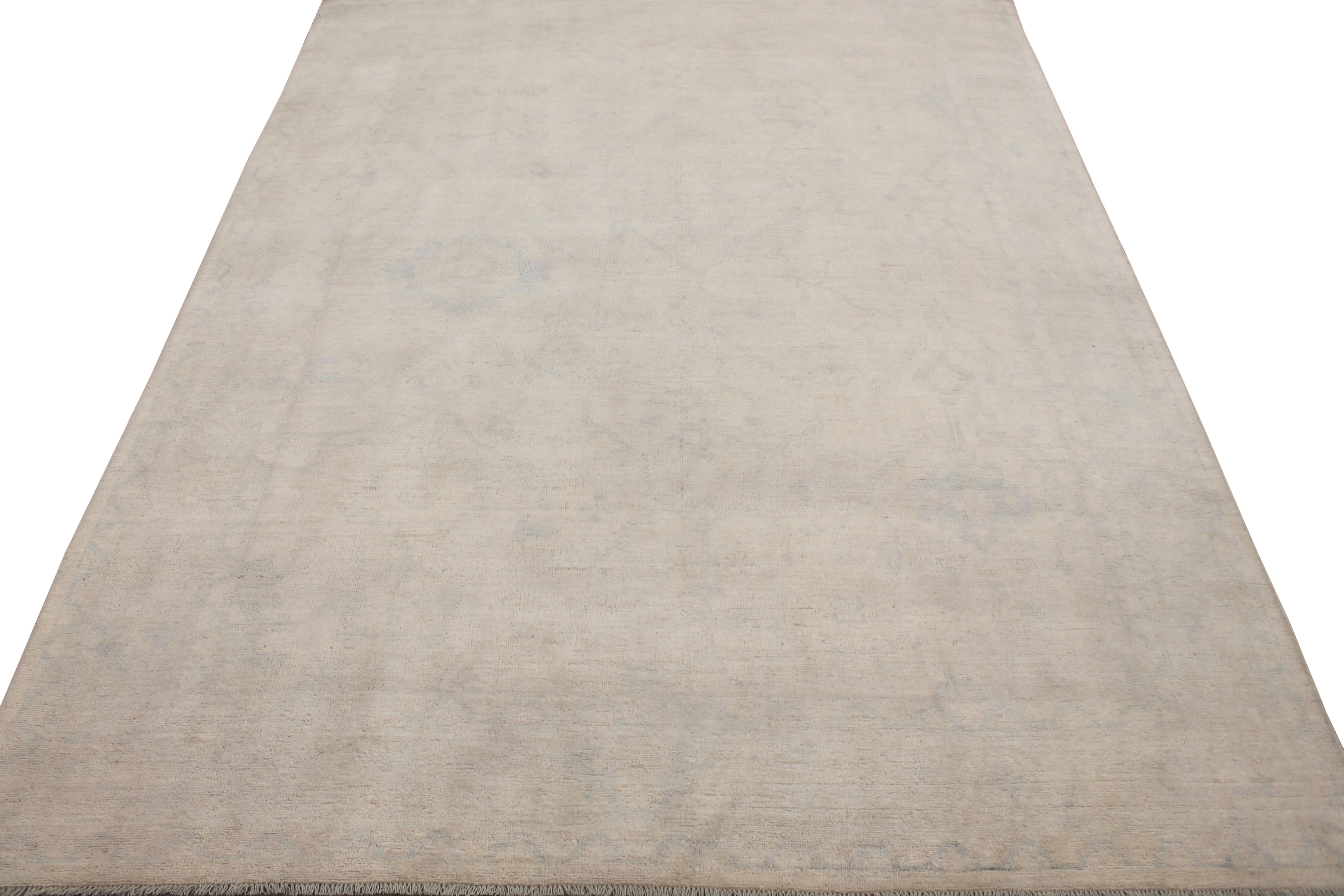 Oushak Rugs Nizam 028432 Ivory - Beige Hand Knotted Rug