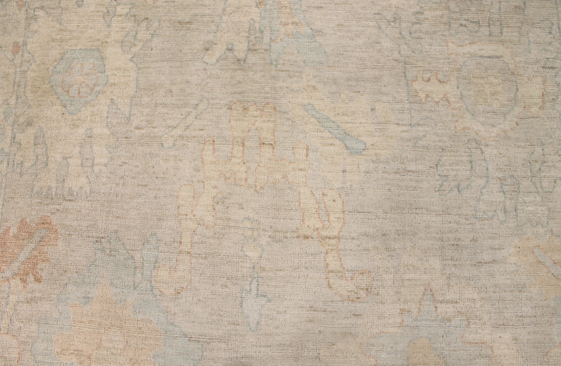 Oushak Rugs Nizam 028088 Camel - Taupe Hand Knotted Rug