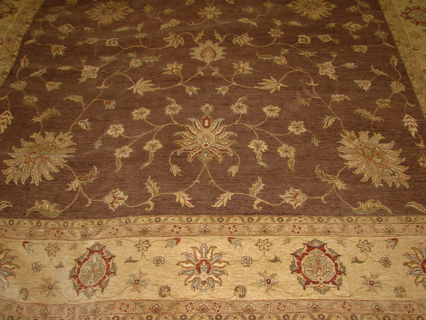 Clearance & Discount Rugs Traditional Hand Knotted Rug 5979 Lt. Brown - Chocolate & Lt. Gold - Gold Hand Knotted Rug