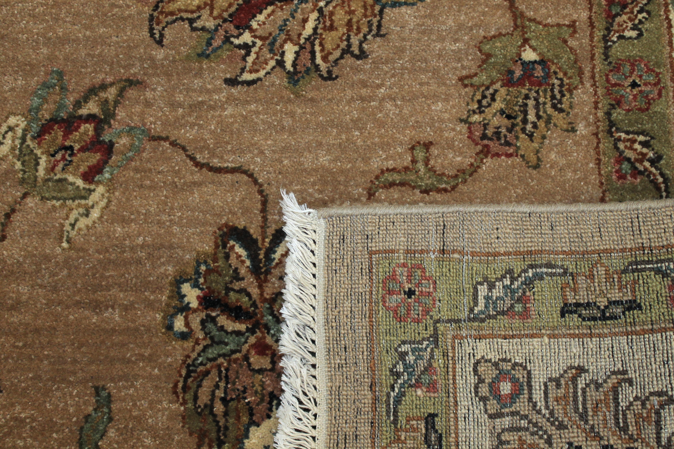 Clearance & Discount Rugs Hand Knotted Wool Rug 7998 Camel - Taupe & Ivory - Beige Hand Knotted Rug