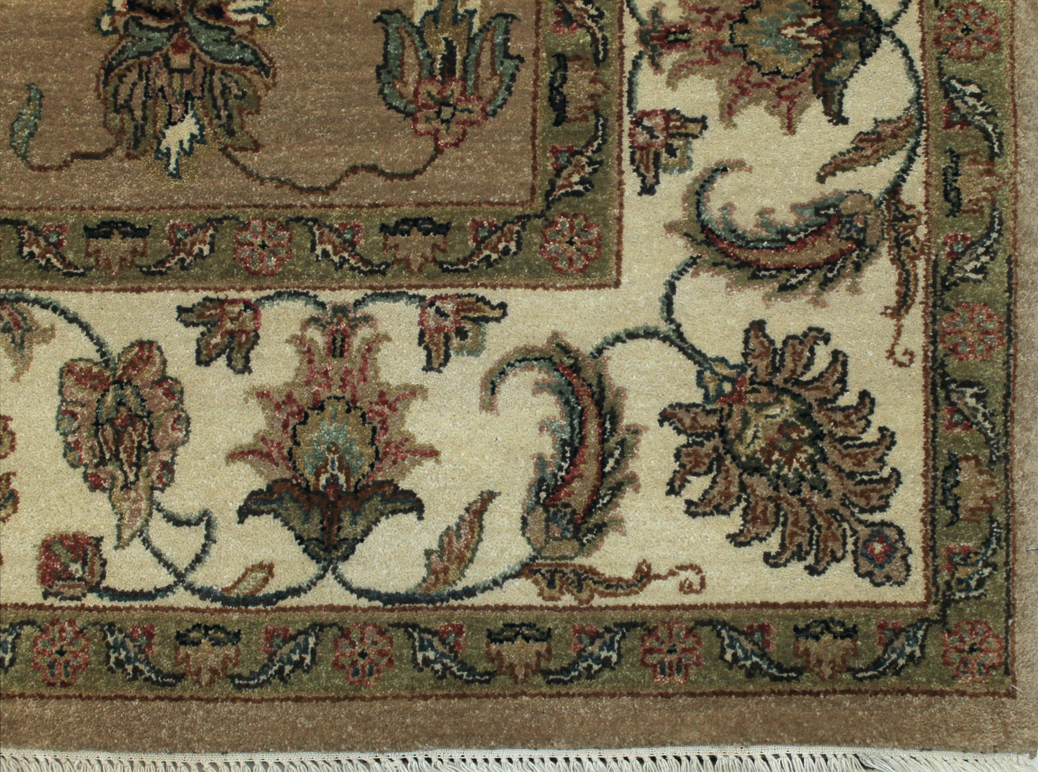 Clearance & Discount Rugs Hand Knotted Wool Rug 7998 Camel - Taupe & Ivory - Beige Hand Knotted Rug