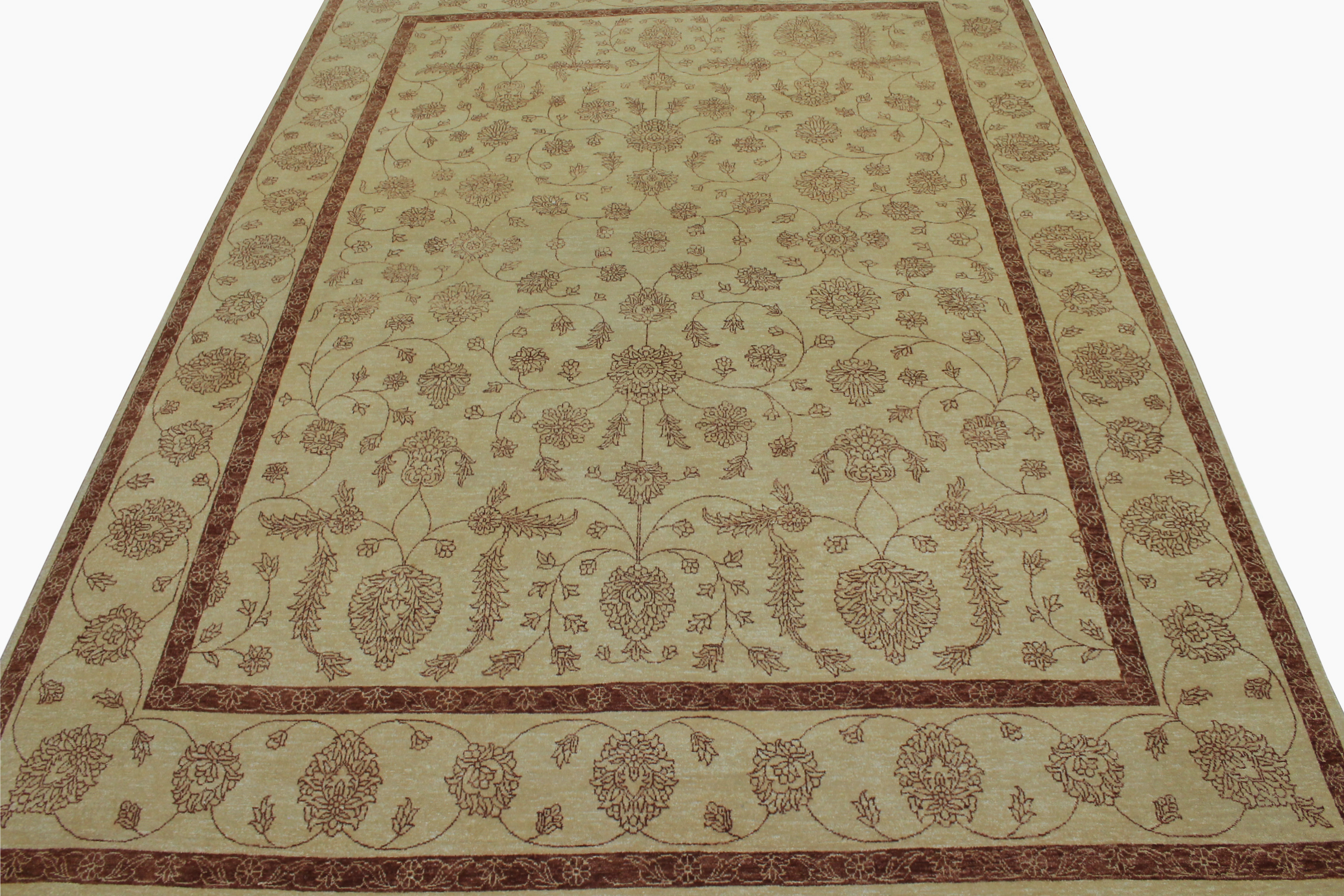 Clearance & Discount Rugs Hand Knotted Wool Rug 9186 Ivory - Beige Hand Knotted Rug