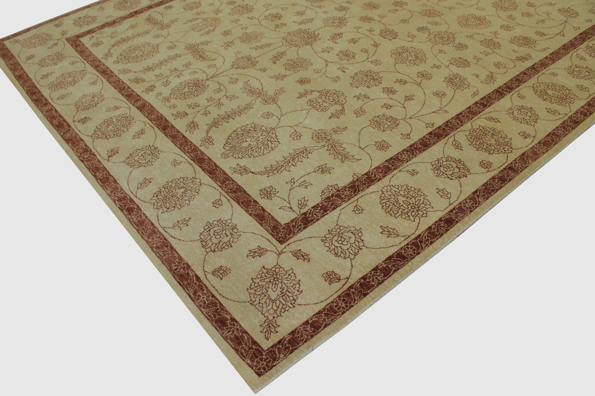 Clearance & Discount Rugs Hand Knotted Wool Rug 9186 Ivory - Beige Hand Knotted Rug