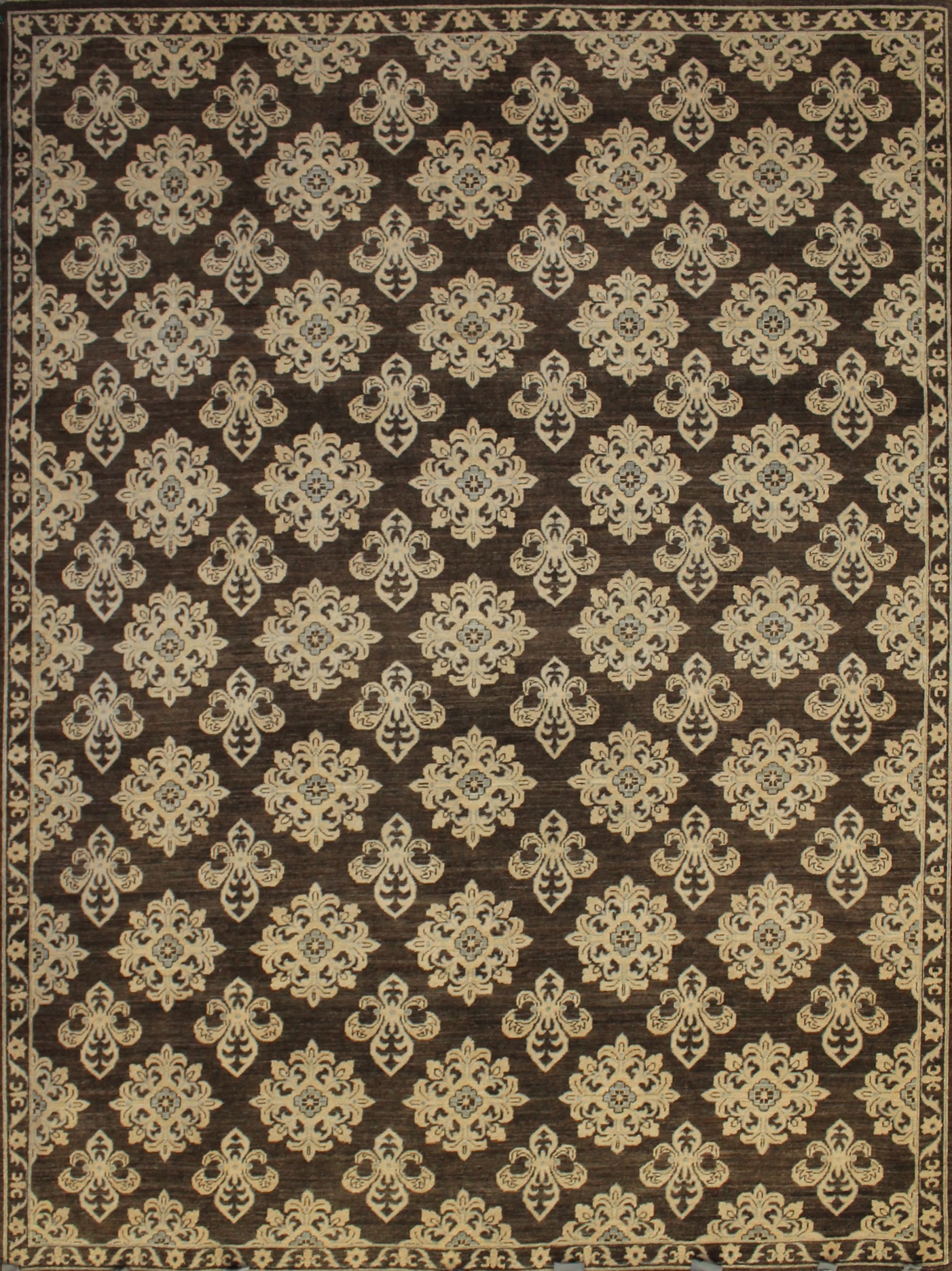 Clearance & Discount Rugs Chobi Oushak Design Hand Knotted Wool Rug 9960 Lt. Brown - Chocolate Hand Knotted Rug