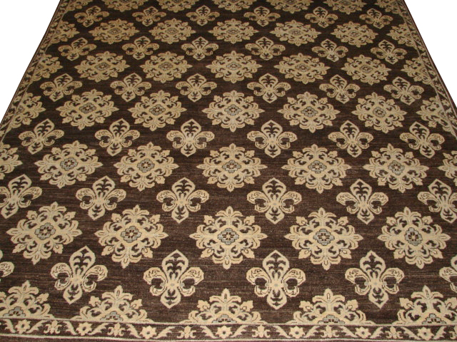 Clearance & Discount Rugs Chobi Oushak Design Hand Knotted Wool Rug 9960 Lt. Brown - Chocolate Hand Knotted Rug