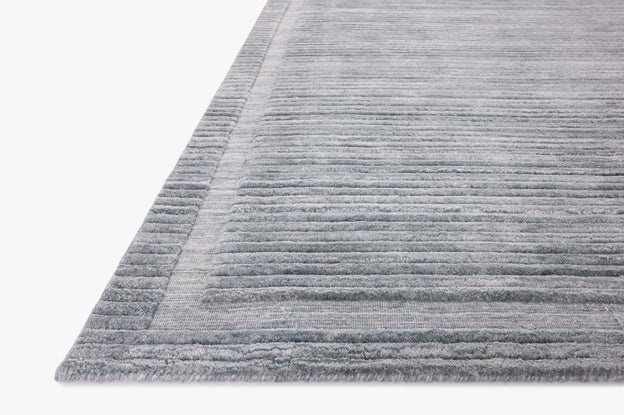 Casual Rugs & Solid Rugs Orly Collection ORL-01 Denim Lt. Blue - Blue Hand Loomed Rug