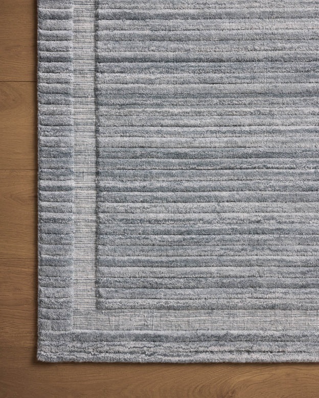 Casual Rugs & Solid Rugs Orly Collection ORL-01 Denim Lt. Blue - Blue Hand Loomed Rug