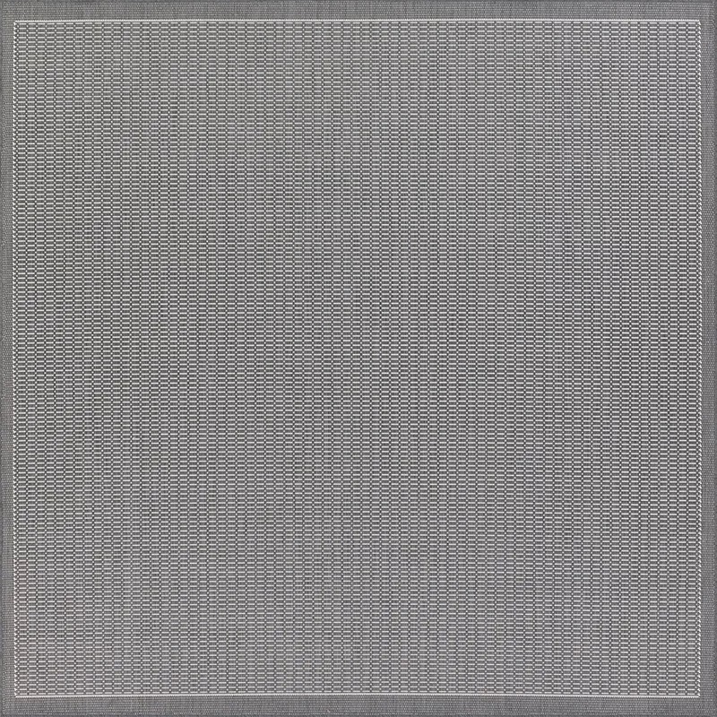 Round, Octagon & Square Rugs Recife 1001/3012 Square Saddle Stitch  Lt. Grey - Grey Machine Made Rug