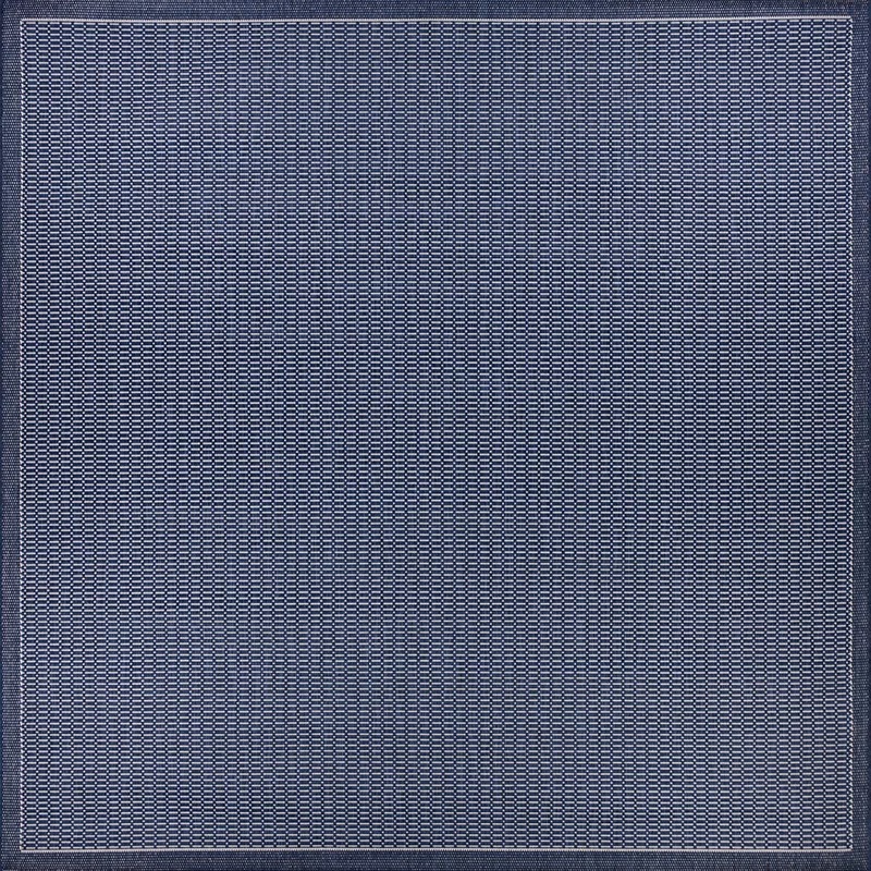 Octagon, Square & Round Rugs Recife 1001/6500 Saddle Stitch/Ivory-Indigo Medium Blue - Navy Machine Made Rug