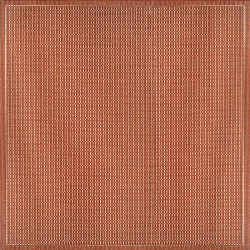 Octagon, Square & Round Rugs Recife 1001/4000 Saddle Stitch  Terra-Cotta-Natural Rust - Orange Machine Made Rug