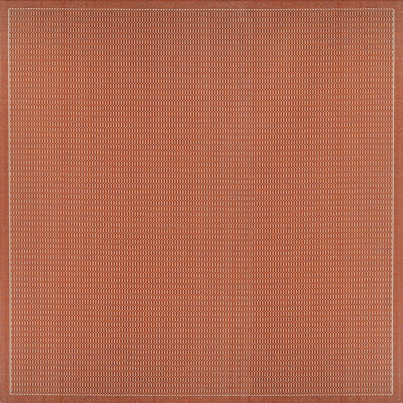 Round, Octagon & Square Rugs Recife 1001/4000 Saddle Stitch  Terra-Cotta-Natural Rust - Orange Machine Made Rug