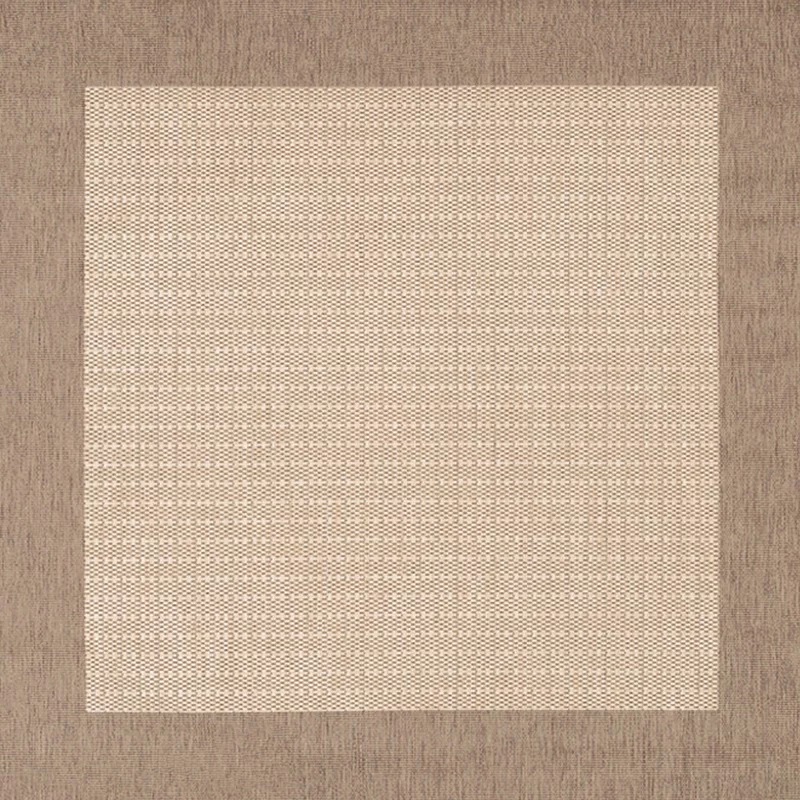 Round, Octagon & Square Rugs Recife 1005/3000 Checkered Field  Natural-Cocoa Ivory - Beige & Lt. Brown - Chocolate Machine Made Rug