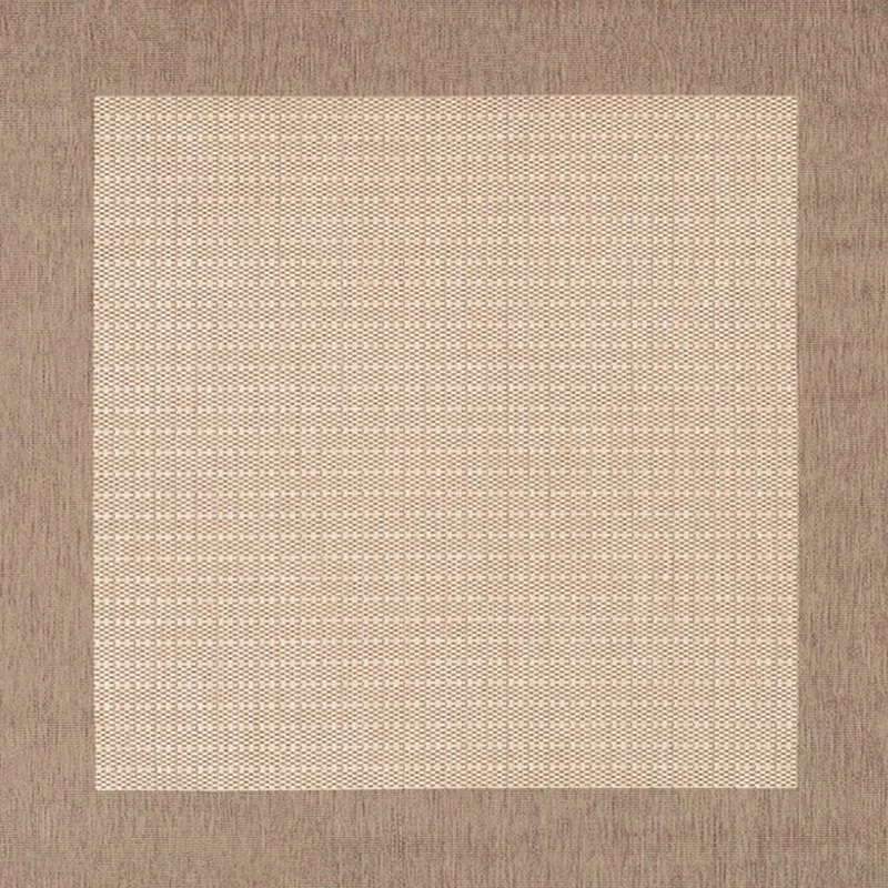 Octagon, Square & Round Rugs Recife 1005/3000 Checkered Field  Natural-Cocoa Ivory - Beige & Lt. Brown - Chocolate Machine Made Rug