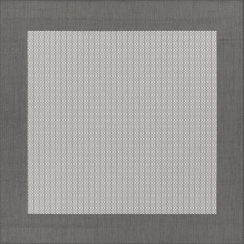 Octagon, Square & Round Rugs Recife 1005/3012 Checkered Field  Grey-White Lt. Grey - Grey & Black - Charcoal Machine Made Rug