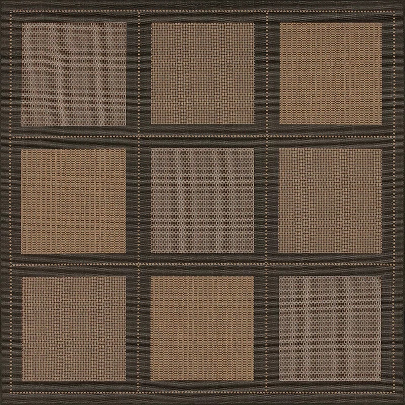 Octagon, Square & Round Rugs Recife 1043/2500 Summit  Cocoa-Black Lt. Brown - Chocolate & Black - Charcoal Machine Made Rug